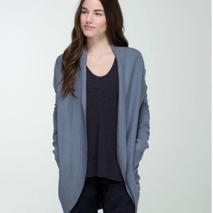 lululemon athletica Slate Blue Open-Front Ribbed Cardigan